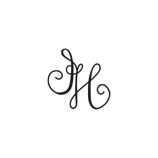 Icona monogramma manoscritta — Vettoriale Stock
