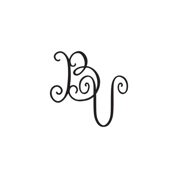 Handgeschriebenes Monogramm-Symbol — Stockvektor