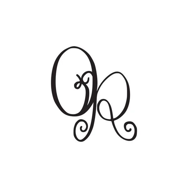 Handskrivna monogram eller ikonen — Stock vektor