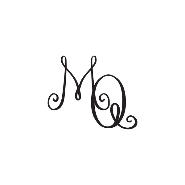 Handgeschreven monogram pictogram — Stockvector