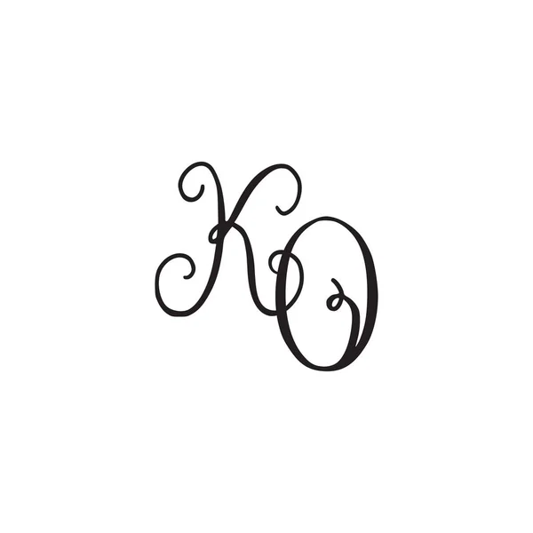 Icône monogramme manuscrite — Image vectorielle