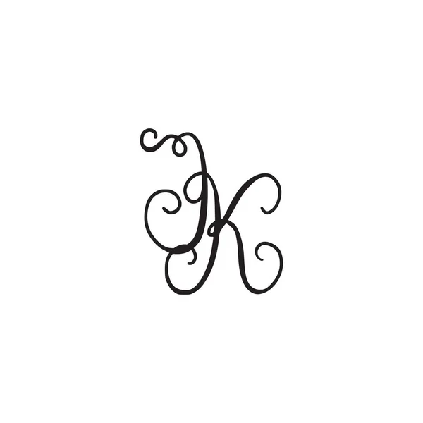 Handgeschreven monogram pictogram — Stockvector