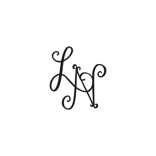 Handgeschreven monogram pictogram — Stockvector