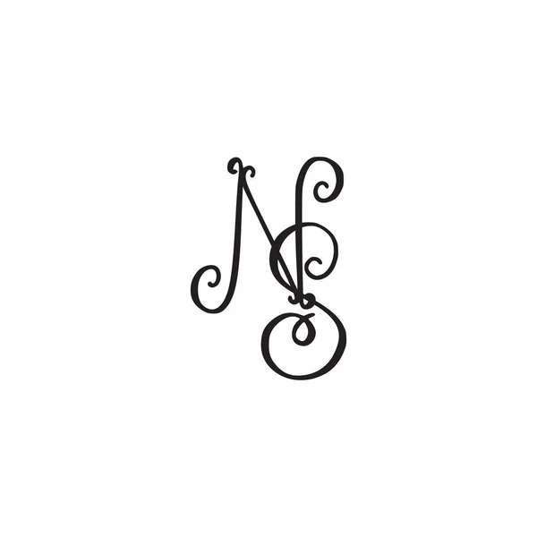 Icône monogramme manuscrite — Image vectorielle