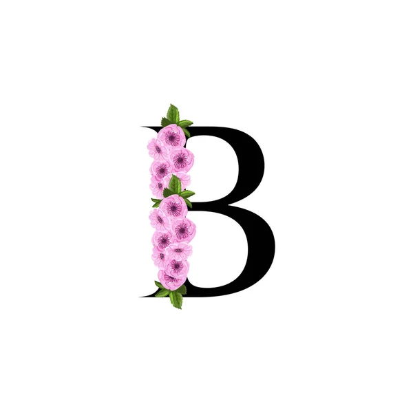 文字 B の花飾り — ストックベクタ