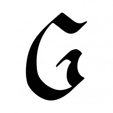 Fırça boyalı harf G