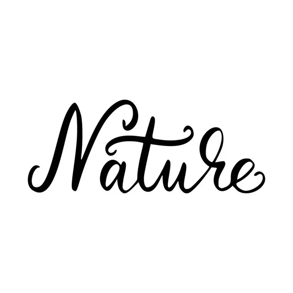 Pennello iscrizione natura — Vettoriale Stock