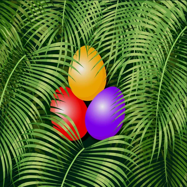 关于绿色复活节彩蛋 — 图库矢量图片