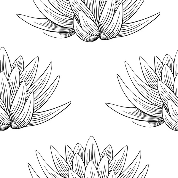 Lotus lily vodu vzor — Stockový vektor