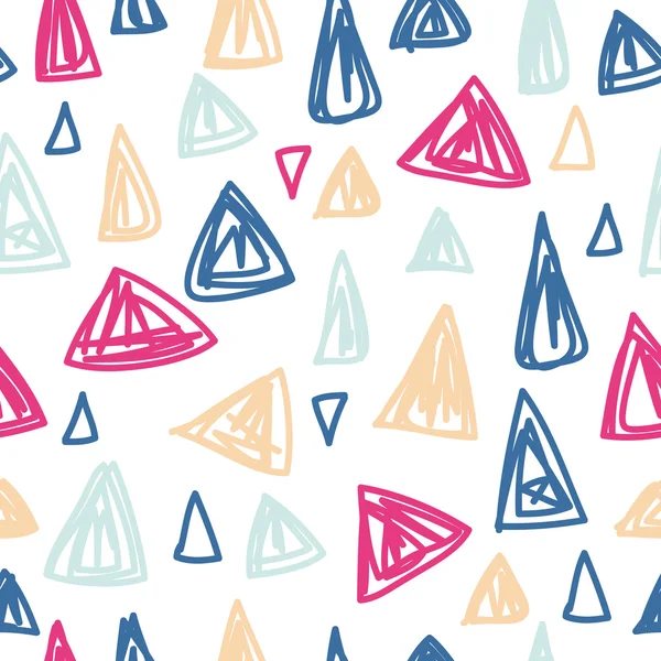 Triangles mignons doodle — Image vectorielle