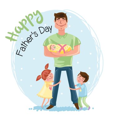 Happy Father day postcard