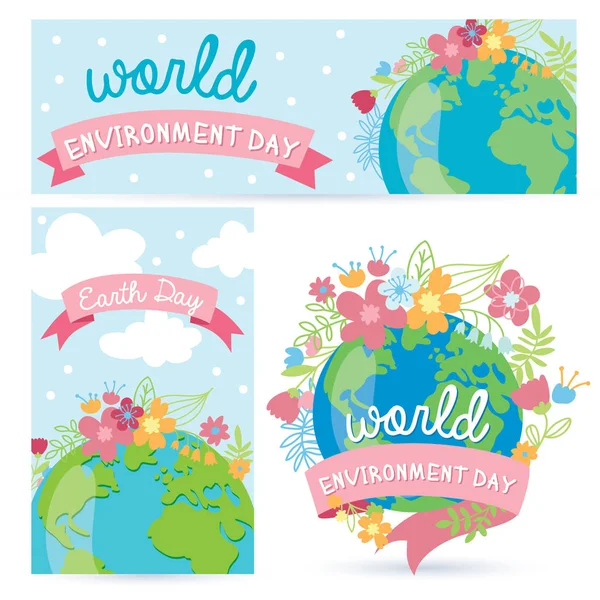 Earth Day postcard — Stock Vector