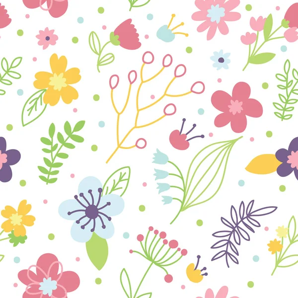 Patrón floral romántico — Vector de stock