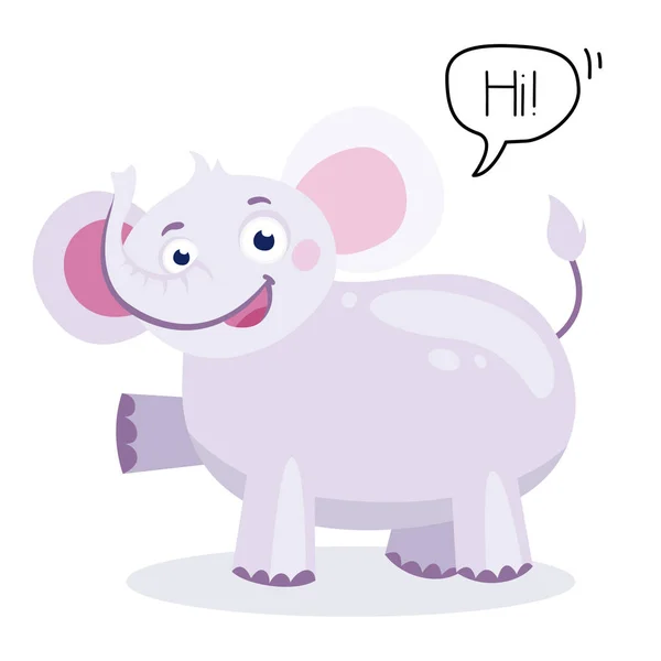 Carino elefante cartone animato Grafiche Vettoriali