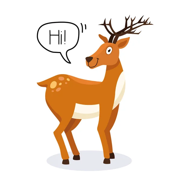 Carino cervo cartone animato Illustrazione Stock