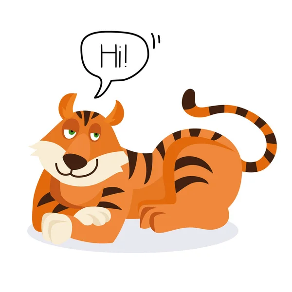 Carino cartone animato Tiger Vettoriale Stock