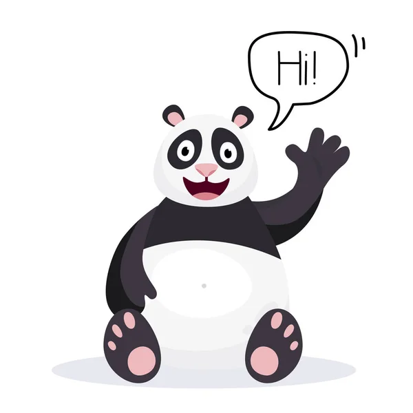 Carino cartone animato panda Vettoriali Stock Royalty Free