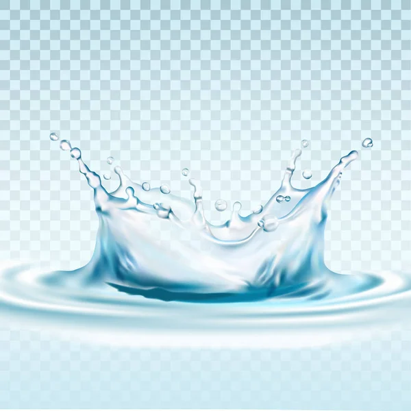 Transparent realistic water splash. Vector illustration EPS10 — Stock Vector