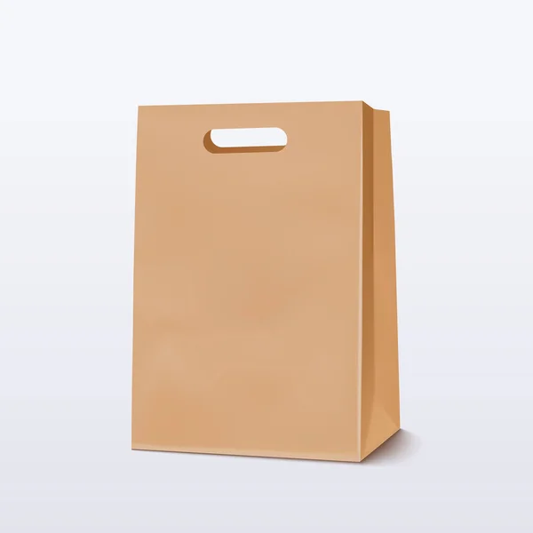 Пустая коричневая сумка для покупок — стоковый вектор