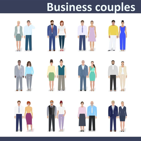 Couple d'affaires, illustration vectorielle — Image vectorielle