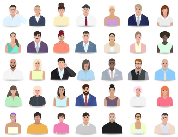 Portraits de différentes personnes, collègues illustration vectorielle — Image vectorielle