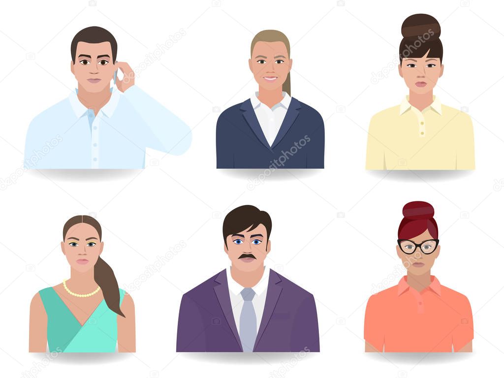 People Portraits, business vector illustration