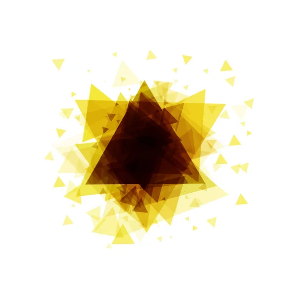 Fond abstrait lumineux de triangles avec cadre pour texte sur fond blanc. Vecteur — Image vectorielle