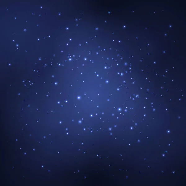 Абстрактный фон с белыми светящимися объектами. Звездное ночное небо. Вектор — стоковый вектор