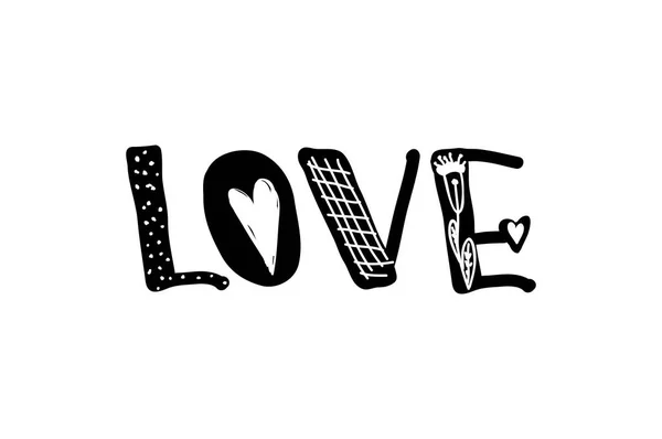Diseño de letras con una cita sobre el amor por el día de San Valentín. Arte de moda de cultura joven para el emblema de la camiseta. Vector — Archivo Imágenes Vectoriales