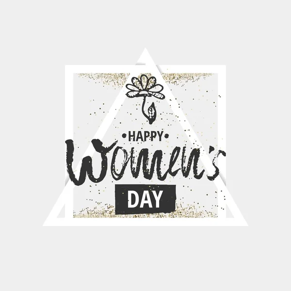 Happy International Women s dag op 8 maart ontwerpen achtergrond. Belettering design. 8 maart wenskaart. Achtergrond sjabloon voor internationale dag van de Womens. Vector — Stockvector