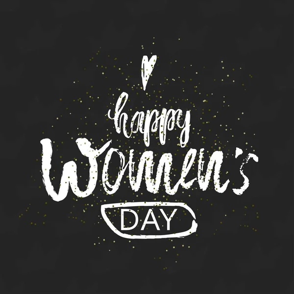 Happy International Women s dag op 8 maart ontwerpen achtergrond. Belettering design. 8 maart wenskaart. Achtergrond sjabloon voor internationale dag van de Womens. Vector — Stockvector