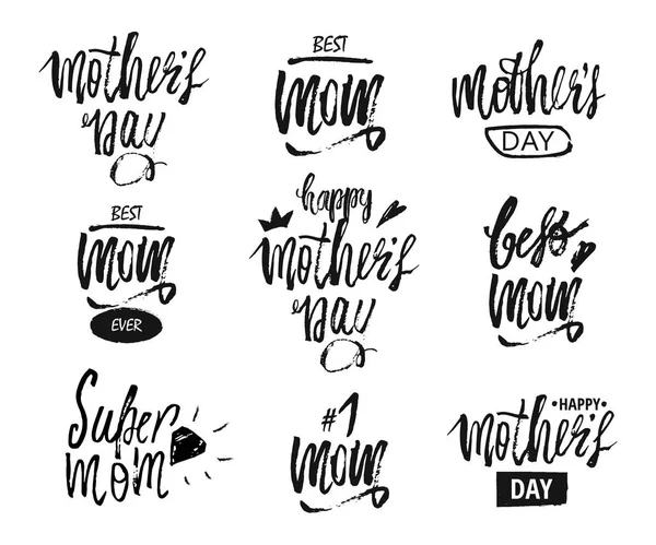 Happy Mother 's Day design background. Дизайн букв. Поздравительная открытка. Шаблон каллиграфического фона ко Дню матери. Вектор — стоковый вектор