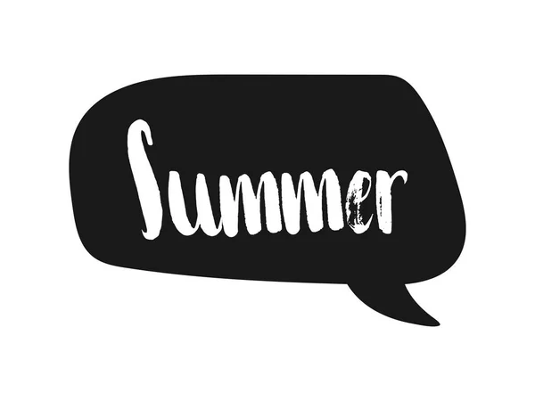 Bolha com o verão texto para projetar t-shirts e cartões. Vetor —  Vetores de Stock