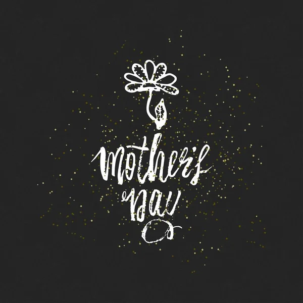 Feliz Día de las Madres fondo de diseño. Diseño de letras. Tarjeta de felicitación. Caligrafía Plantilla de fondo para el Día de las Madres. Vector — Vector de stock