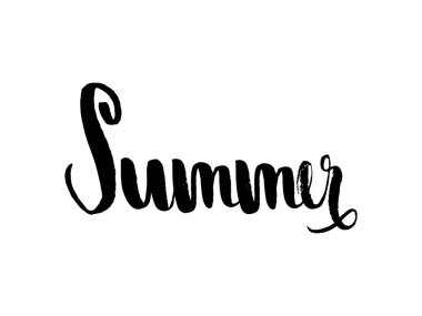 Yaz. Ahşap, metal ve kağıt için desen Lazer Kesim Makinası. Tasarımınız için ifade. Beyaz arka plan üzerinde izole metin. Vektör