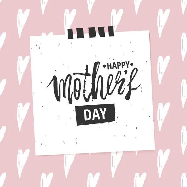 Happy Mother's Day design background. Lettering design. Greeting card. Calligraphy Background template for Mother's Day. Vector — Stock Vector