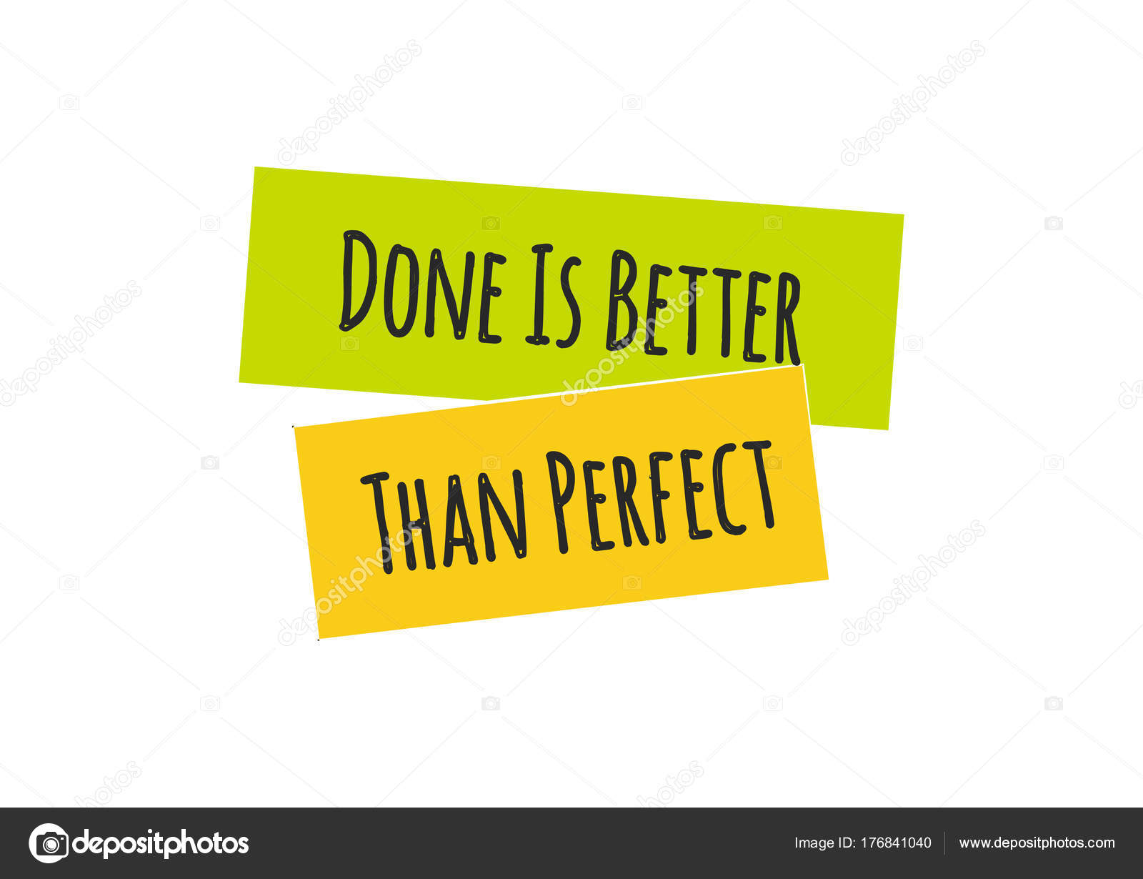 Try Is Better Than Perfect Quote Lettering Stock Vector C Alyonka Lis