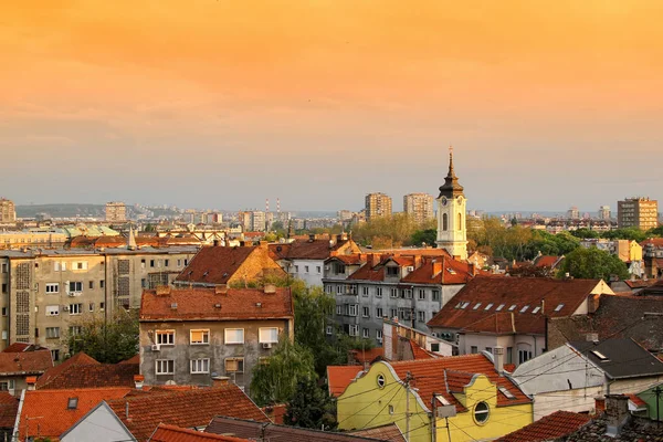 Панорамный вид на Земун, Белград, Сербия — стоковое фото