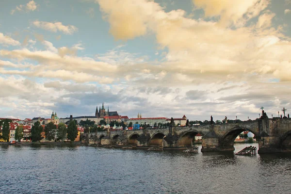 Stará Praha Karlův Most Časných Ranních Hodinách — Stock fotografie