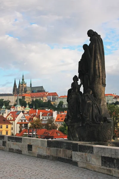 Stará Praha Karlův Most Časných Ranních Hodinách — Stock fotografie