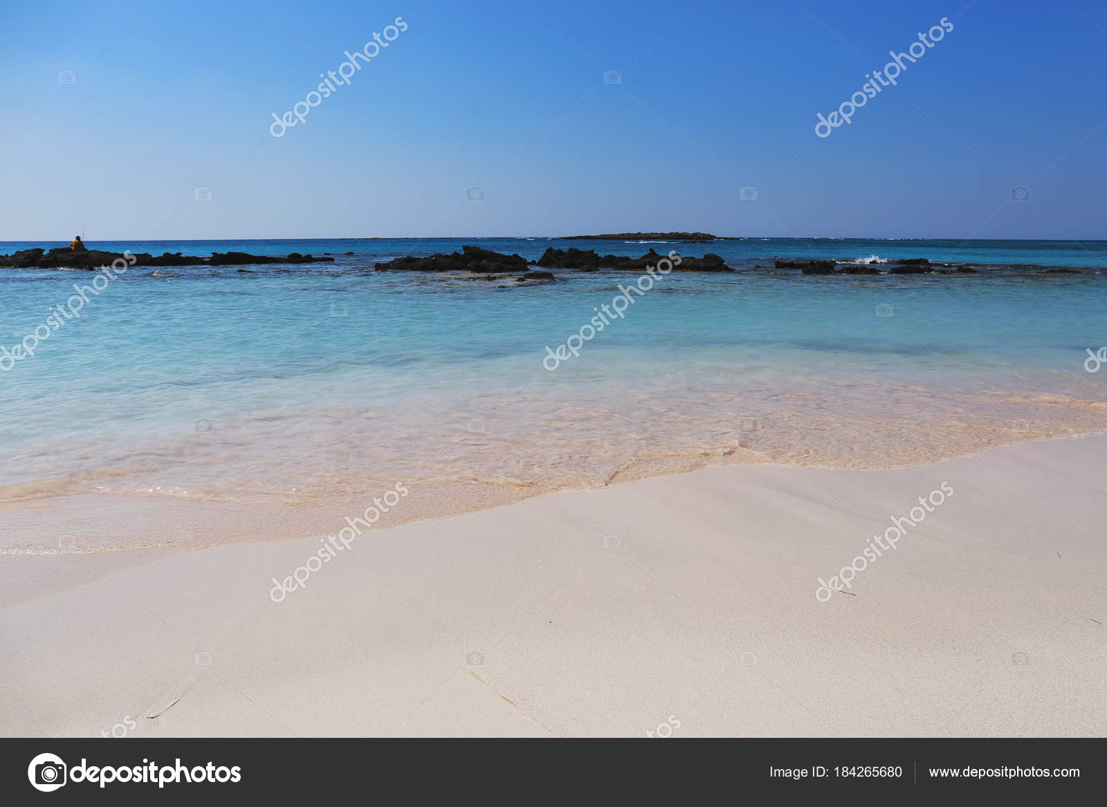 пляж элафониси остров крит греция стоковое фото Darezare