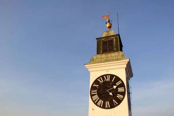 Torre Del Reloj Fortaleza Petrovaradin Novi Sad Serbia — Foto de Stock