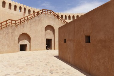 Nizwa, Umman 'daki eski kalenin iç avlusunun bir kısmı.