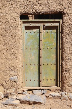 Umman 'daki eski ahşap kapı.