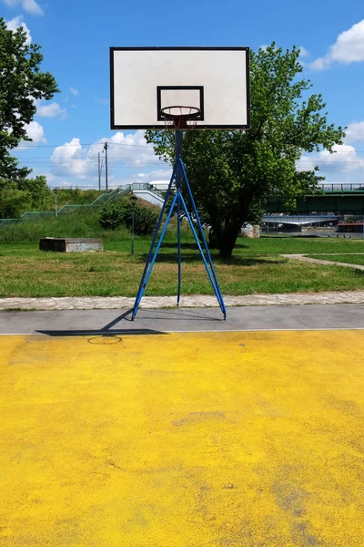 Outdoor basketball court at city park