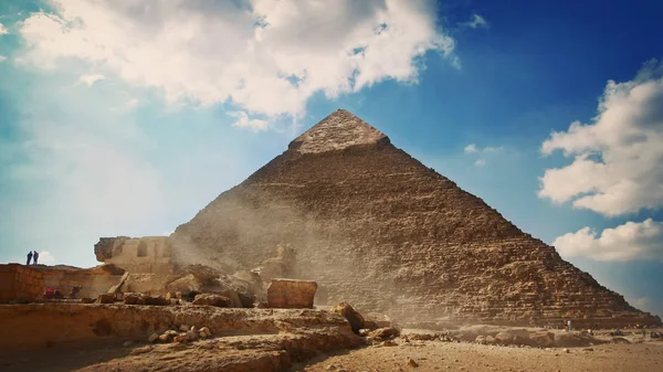 Giza Piramitleri Khafre Piramidi Kahire Mısır — Stok fotoğraf