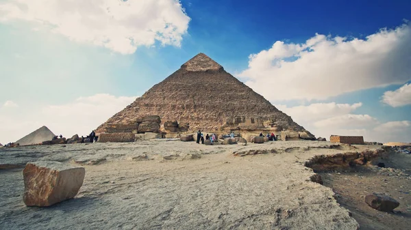 Giza Piramitleri Khafre Piramidi Kahire Mısır — Stok fotoğraf