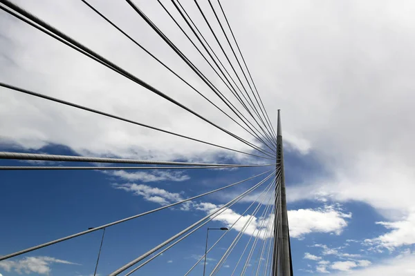 Pilón Puente Con Cables Colgantes — Foto de Stock