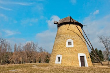 Sırbistan 'ın Voyvodina bölgesindeki Backa Topola yakınlarındaki eski yel değirmeni