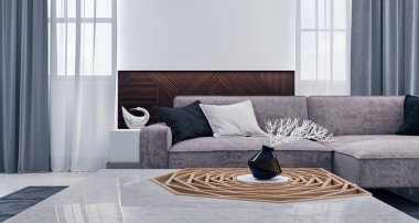 Modern oturma odası iç tasarımı 